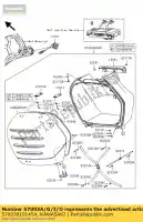 57003010145A, Kawasaki, conjunto de bolsa, lh, cuerpo negro + cov zg140 kawasaki tr 1400 2013, Nuevo