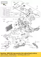 260110892, Kawasaki, Câble, batterie (+) bx250bef kawasaki ninja z 250 2015 2016, Nouveau