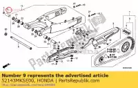 52143MKSE00, Honda, collar pivot dist r honda crf1100a2 crf1100a crf1100d2ld4 crf1100d2d4 crf1100d 1100 , New