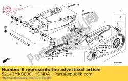 Here you can order the collar pivot dist r from Honda, with part number 52143MKSE00:
