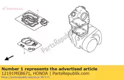 Qui puoi ordinare guarnizione, cilindro da Honda , con numero parte 12191MEB671: