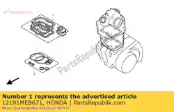 Aqui você pode pedir o junta, cilindro em Honda , com o número da peça 12191MEB671: