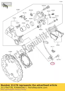 Kawasaki 211760738 sensor, velocidade, rr - Lado inferior