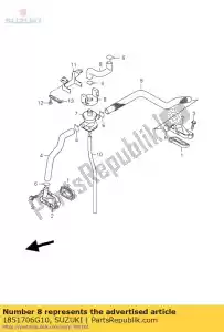 suzuki 1851706G10 kussen, 2e lucht - Onderkant