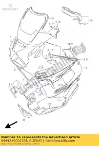 Suzuki 9444319C0133J couvercle, mètre l.s - La partie au fond