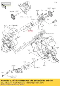 kawasaki 132340036 shaft-comp,feed klx450a8f - Bottom side