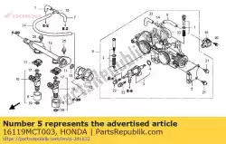 blijf, draad van Honda, met onderdeel nummer 16119MCT003, bestel je hier online: