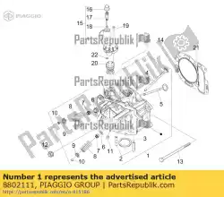 Tutaj możesz zamówić zespó? G? Owicy cylindrów od Piaggio Group , z numerem części 8802111:
