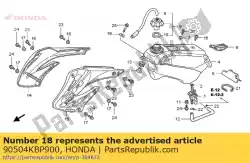 Aqui você pode pedir o colarinho, capa do meio em Honda , com o número da peça 90504KBP900: