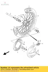 Ici, vous pouvez commander le jante, roue avant (21 auprès de Suzuki , avec le numéro de pièce 5531135G00: