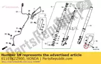 61101KZZ900, Honda, col, fr. aile honda  (d) japan jc61-100 crf 125 250 2013 2014 2015 2017 2018 2019 2020, Nouveau