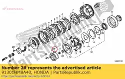 Ici, vous pouvez commander le oring, 83,5x1,5 auprès de Honda , avec le numéro de pièce 91301HM8A40: