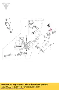 triumph T2020903 remslang gevlochten - Onderkant