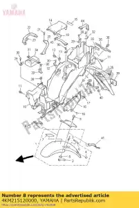 yamaha 4KM215120000 bracket, fender - Bottom side