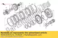 90403KN7670, Honda, arandela, empuje, 28x44x1.5 honda nsa dn01 a trx350fe fourtrax rancher 4x4 es nsa700a 700 350 , Nuevo