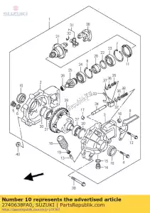 Suzuki 2740638FA0 sello de aceite - Lado inferior