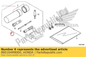 honda 89010HM8000 conjunto de herramientas - Lado inferior