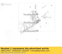 2B003497, Piaggio Group, pinza freno anteriore aprilia zd4kc000 zd4kca00 zd4xaa00 zd4xab00 125 2017 2018 2019 2020 2021 2022, Nuovo