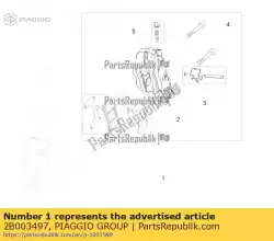 Here you can order the front brake caliper from Piaggio Group, with part number 2B003497: