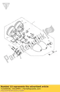 triumph T2500658 instrument bracket twin - Bottom side