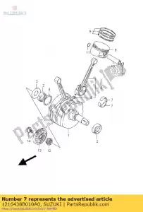 suzuki 1216438B010A0 metal,crank pin - Bottom side