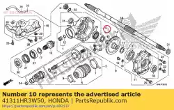 koffer sub assy., laatste versnelling van Honda, met onderdeel nummer 41311HR3W50, bestel je hier online: