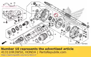 honda 41311HR3W50 case sub assy., engrenagem final - Lado inferior