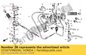 honda 53187VM6000 tapa, pasador inverso - Lado inferior