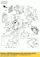 140371266RZ, Kawasaki, tela, lh, branco kx65-a1 kawasaki kx  a kx65 65 , Novo