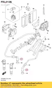 suzuki 3351020E00 cap assy, ??vonk - Onderkant