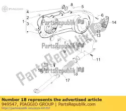 Aquí puede pedir corredor trans. Conducto de enfriamiento de Piaggio Group , con el número de pieza 949547: