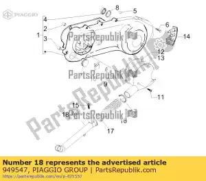 Piaggio Group 949547 runner trans. cooling duct - Bottom side