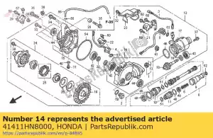 Honda 41411HN8000 caso subconjunto, fr - Lado inferior