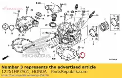 pakking, cilinderkop van Honda, met onderdeel nummer 12251HP7A01, bestel je hier online: