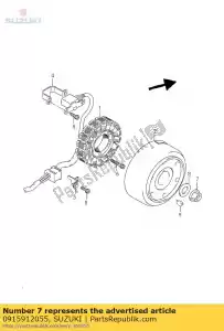 Suzuki 0915912055 porca - Lado inferior