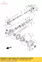 4KB461271000, Yamaha, cale, pignon d'entraînement yamaha yfm yfmfw wolverine x 350 44, Nouveau