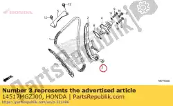Aqui você pode pedir o colar, tensor em Honda , com o número da peça 14517MGZJ00: