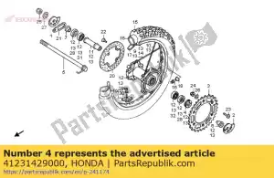 honda 41231429000 retainer, bearing - Bottom side