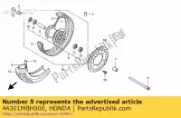 44301MBH000, Honda, Asse, fr. ruota honda vt shadow ace c2 aero c3 vt1100c3 1100 , Nuovo