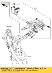Aquí puede pedir arnés principal de Kawasaki , con el número de pieza 260311612: