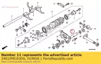 24610MCA000, Honda, Bras comp., changement de vitesse honda  gl 1800 2001 2002 2003 2004 2005 2006 2007 2008 2009 2010 2012 2013 2017, Nouveau