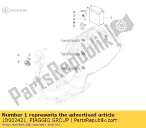 Piaggio Group 1D002421 batterij 12v-5 ah - Onderkant