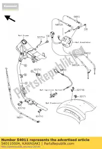 kawasaki 540110004 embrayage à câble vn2000-a1h - La partie au fond