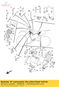 yamaha 36Y821510000 fusível (12v 15a) - Lado inferior