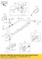 460121273, Kawasaki, houder-handgreep, upp vn800-b1 kawasaki vn vulcan 800 900 1500 1600 1700 2000 1996 1997 1998 1999 2000 2001 2002 2003 2004 2005 2006 2007 2008 2009 2010 2011 2012 2013 2014 2015 2016, Nieuw