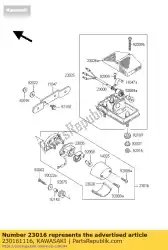 Here you can order the lamp-assy,license pla from Kawasaki, with part number 230161116: