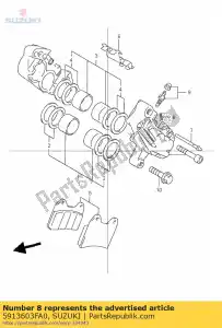 suzuki 5913603FA0 clip - Bottom side