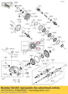 Kawasaki 921541823 parafuso, 10x35 - Lado inferior