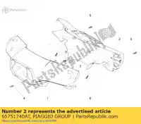 65751740AT, Piaggio Group, r? cklichttr? ger vespa s 125 150 2009 2011 2012, Novo