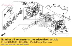 Ici, vous pouvez commander le entretoise g, couronne dentée (2. 18 auprès de Honda , avec le numéro de pièce 41546HA0000: